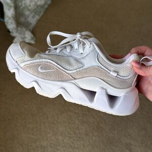 Nike Women's Beige and Off-White Sneakers